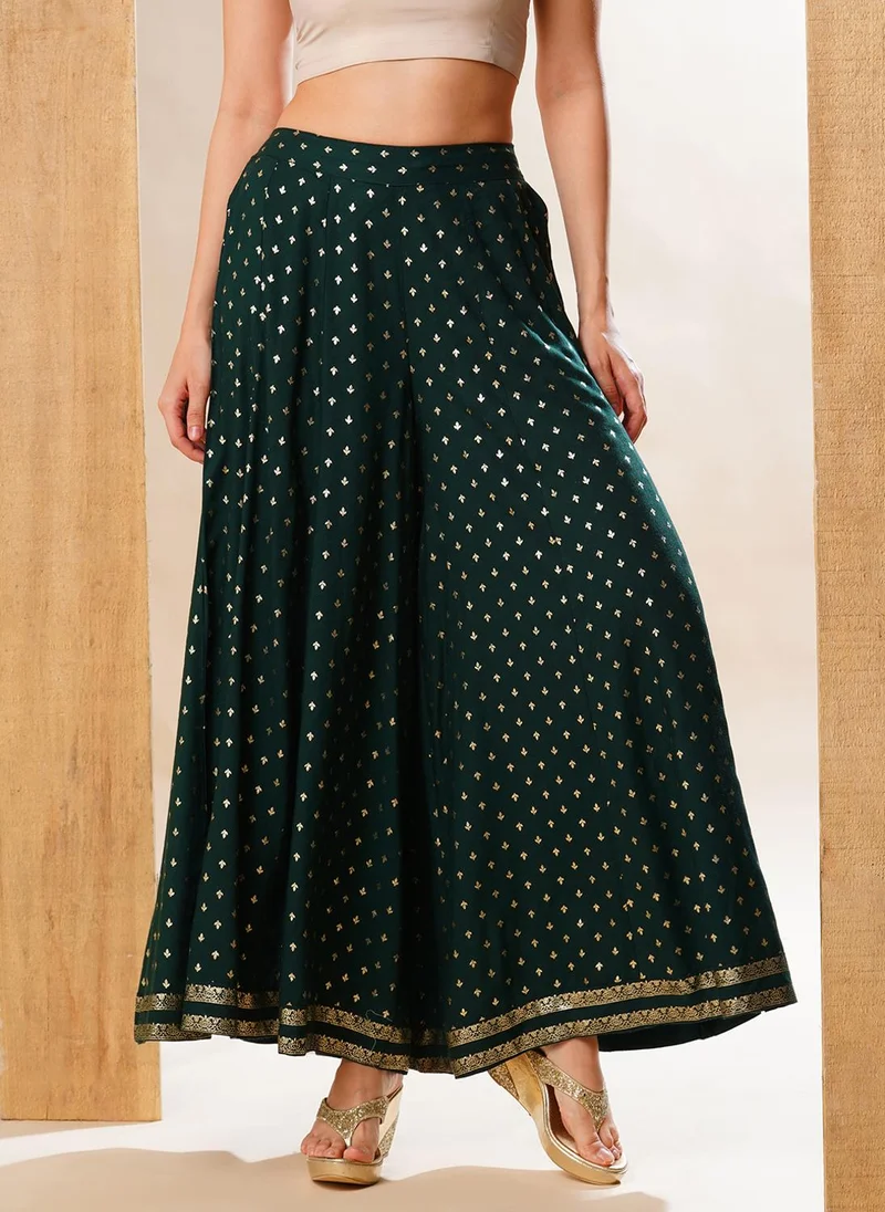 globus Globus Women Ethnic Motifs Printed Flared Festive Palazzos